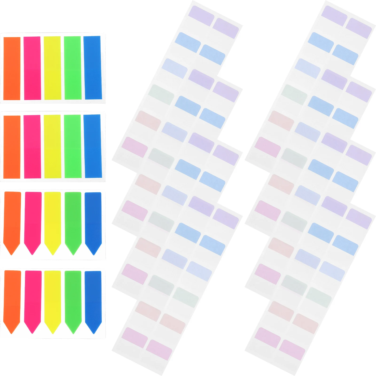 640 ชิ้นแท็บหน้าเหนียวหมายเหตุกระดาษโปร่งใสสีบันทึกสําหรับโน๊ตบุ๊คโรงเรียนอุปกรณ์สํานักงานปฏิบัติคําอธิบายประกอบ