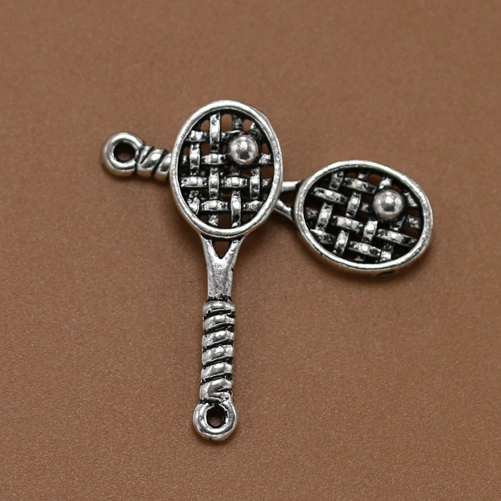 

20pcs Alloy Tennis Racket Pendant Charms for DIY Jewelry Making Necklace Bracelet Earrings Craft Supplies Accessories