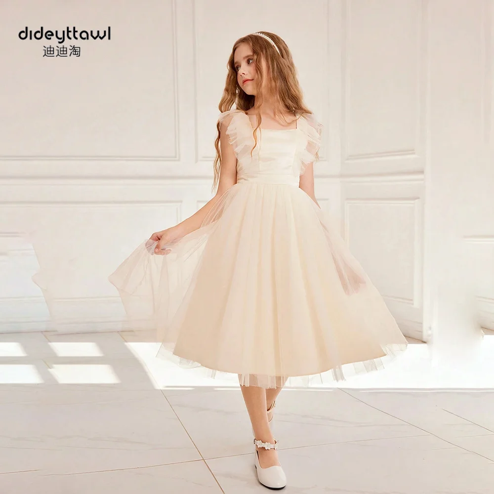 

Dideyttawl Customized A-Line Chiffon Prom Dress Sleeveless Open Back Simple Knee Length Party Evening Gowns Vestidos De Novia