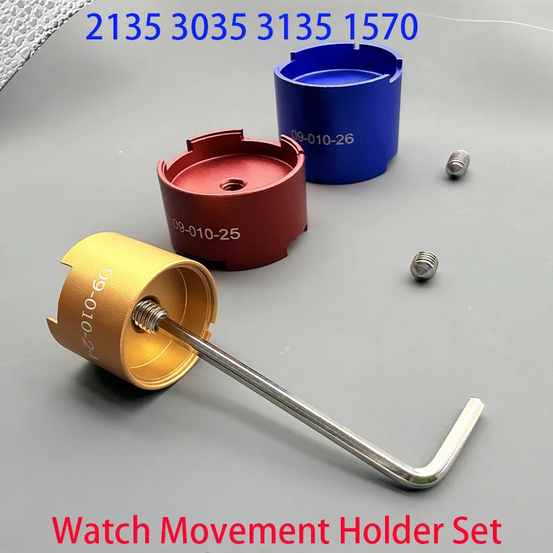 AB34-3 PCS Set Watch Wristwatch Movement Holder Watchmaker Watch Repairing Tool For RLX-1570/2135/3035/3135 Watch Movement