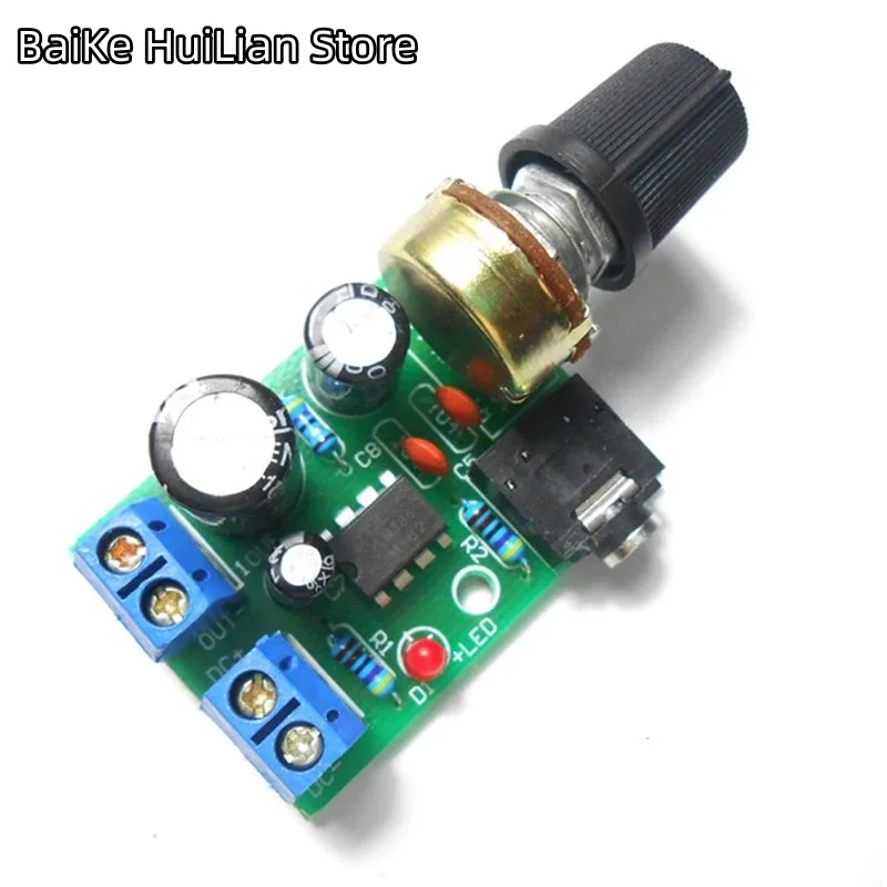

LM386 10W Audio Amplifier Board Mono 3.5mm DC 3-12V Volume Control drop ship