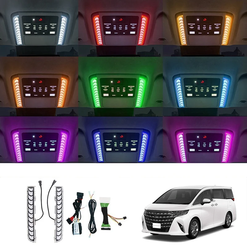 

For Toyota Alphard/VELLFIRE 40 Series 2023+ Car Front Reading Light Illuminating Light Adjustable Color Ambient Light Parts