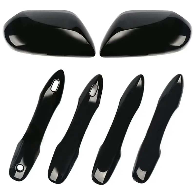 #63L (Black)Side Door Mirror Caps + Door Handle Covers Replace for Toyota (Black),Automotive Parts & Accessories