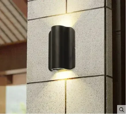 Exterior wall waterproof courtyard door wall modern minimalist creative outdoor villa balcony terrace LED outdoor wall lamp