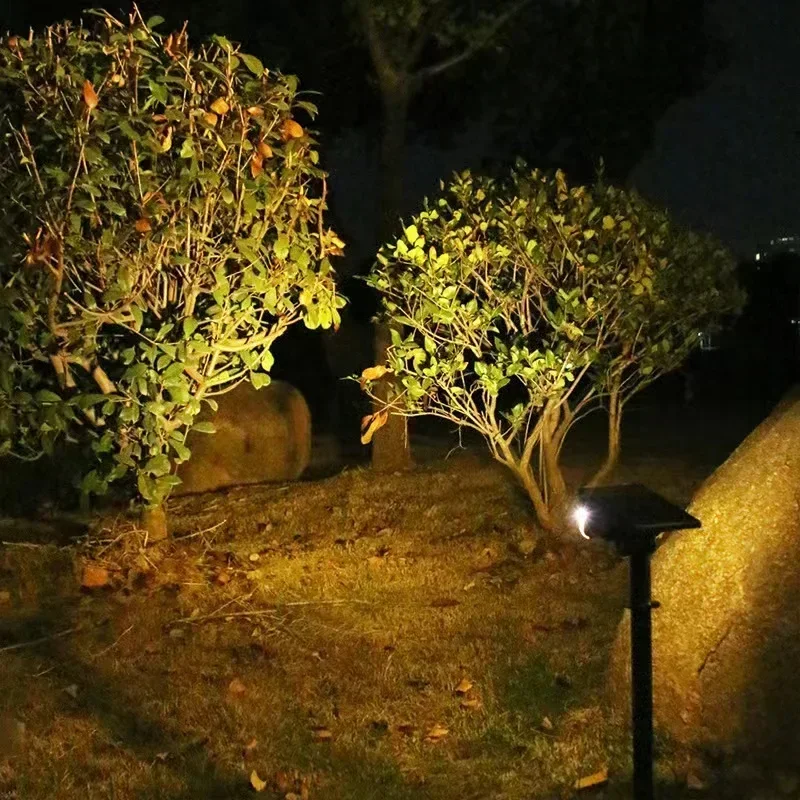 Solar Spotlight Outdoor, 180° Adjustable Waterproof & Anti - aging Ground/Wall Mount, for Garden Yard Landscape Lighting