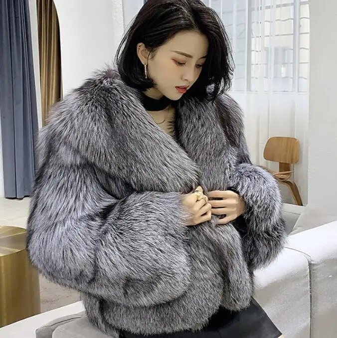 

Women's Fur Coat Short Fashion Faux Fur Coat Fluffy Autumn Winter New Casual Jacket Comfortable Elegant Outerwear