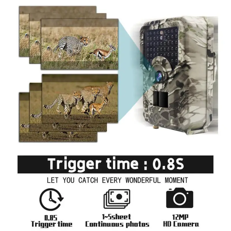 PR200 16MP 1080P Waterproof Hunting Camera IP56 Wildlife Trail Camera Night Photo Trap Infrared thermal imager