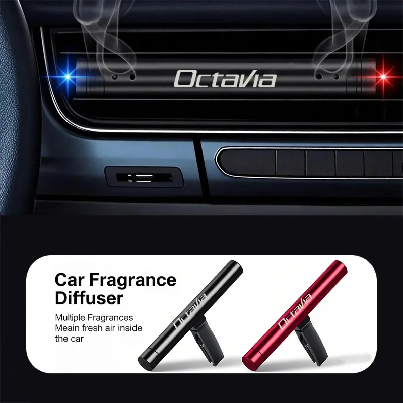 Universal Car Emblem Air Outlet Perfume for Skoda Octavia Diffuser Lasting Solid Air Freshener Remove Odor Accessories Badge