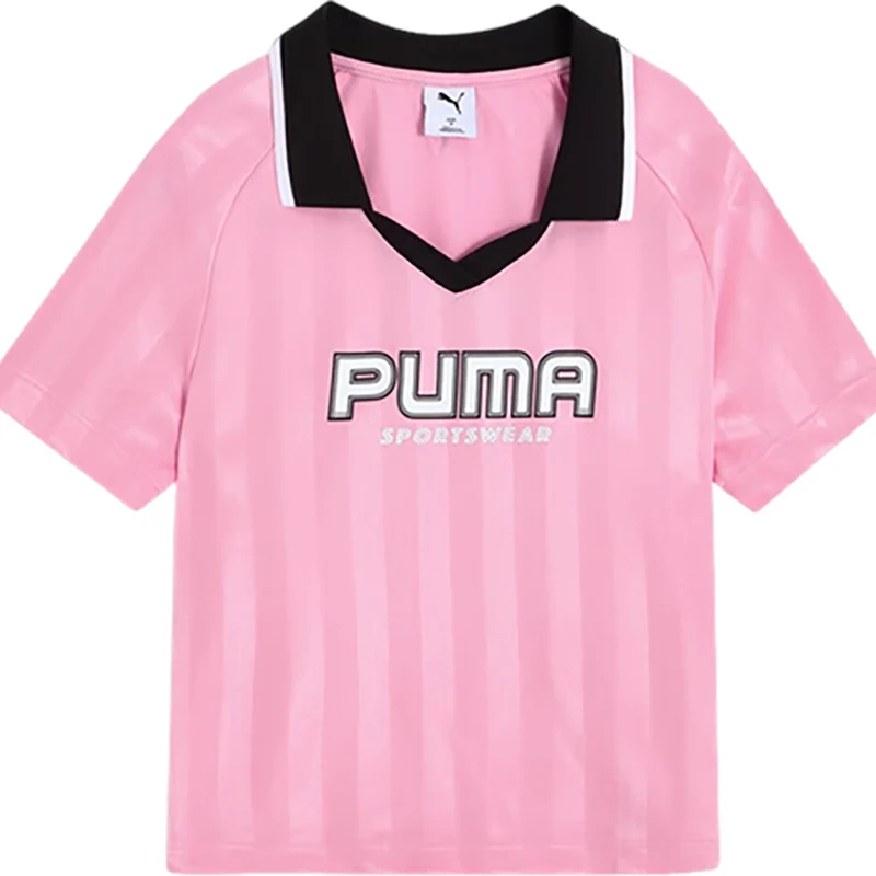 Puma Polo a maniche corte con risvolto casual semplice da donna estiva genuina 631726-90