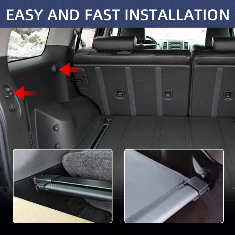 For 2005-2015 Nissan Xterra accessories Privacy Screen Retractable Trunk Security Tonneau Cover Luggage Shield Shade Cargo Cover