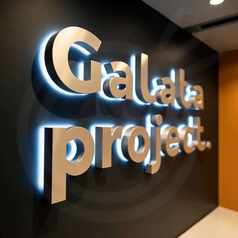 맞춤형 3D LED 백라이트 금속 문자 조명 간판 (실외 사업 매장 방수 광고 간판)