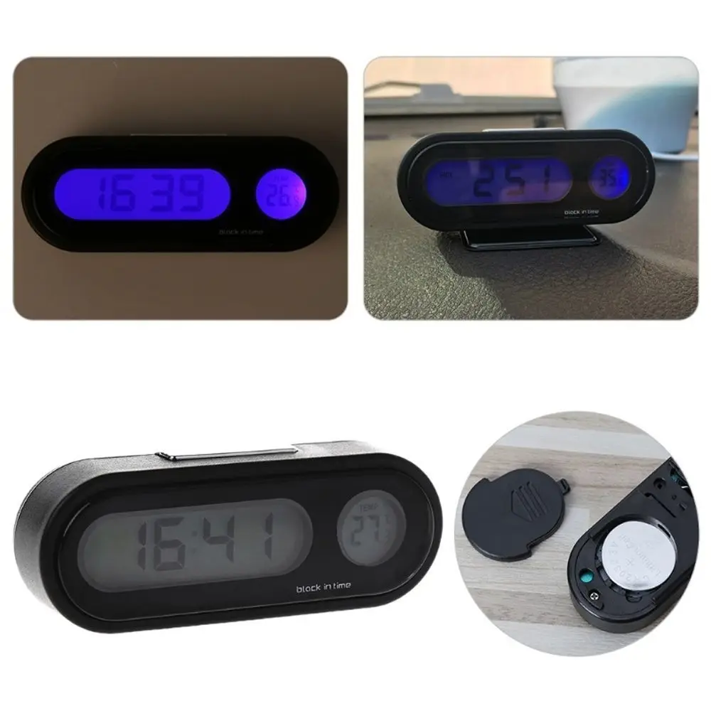 

LCD Backlight Mini Auto Watch Automotive Hygrometer Car Styling Thermometer Clock Car Clock Electronic Clock Digital Clock