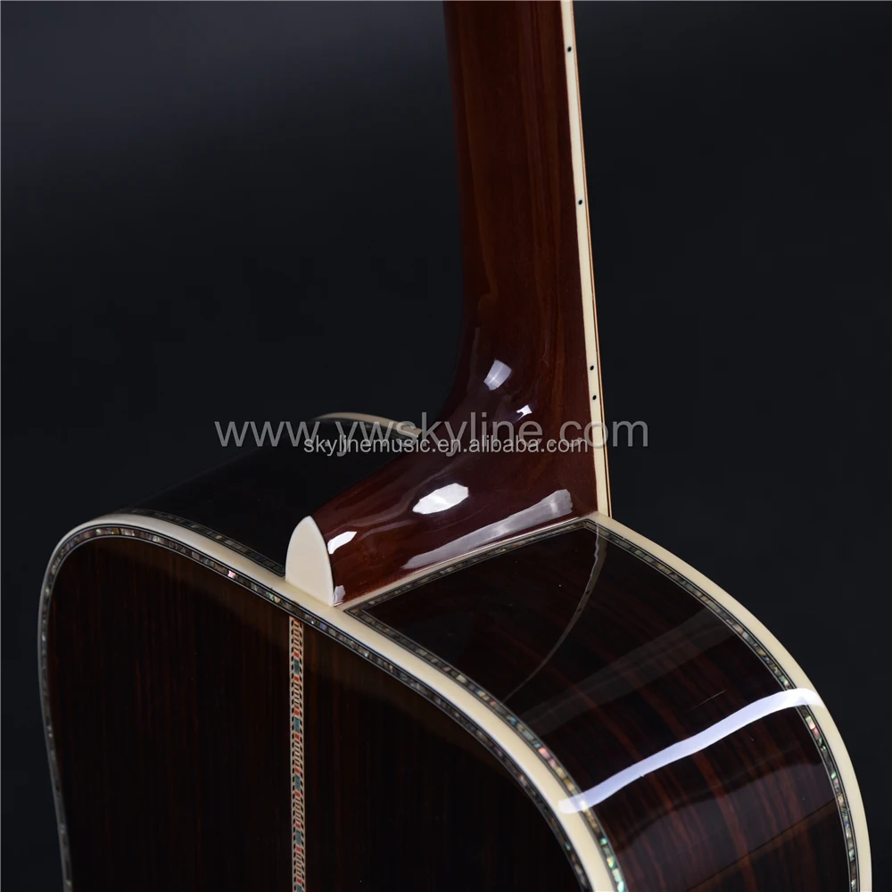 جيتار صوتي من الخشب الصلب بالكامل مقاس 41 بوصة، جيتار كهربائي صوتي، جيتار من الخشب الصلب مصنوع يدويًا،