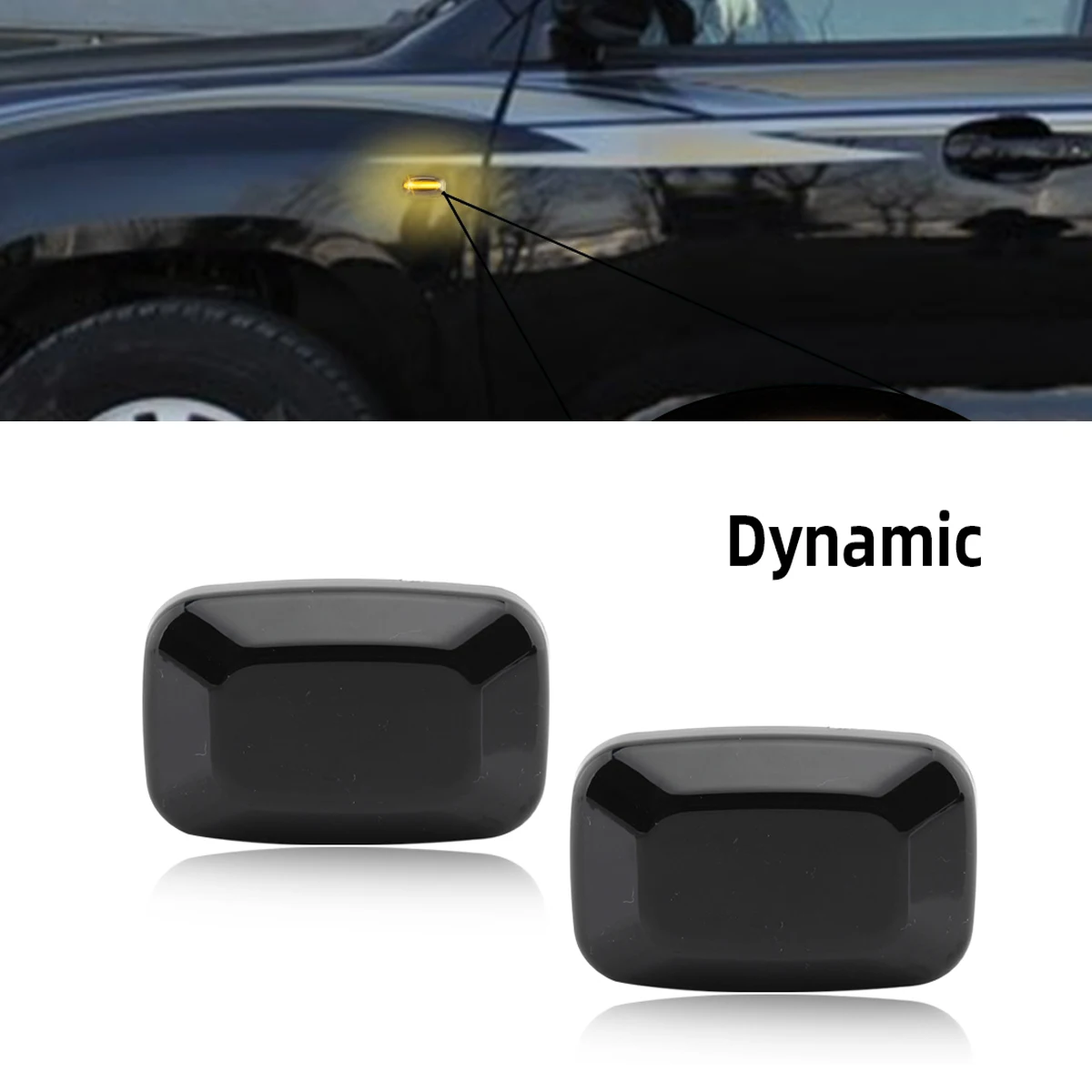 Dynamic LED Turn Signal Side Marker Lights Flowing Fender Light For Toyota Landcruiser Land Cruiser 70 80 100 Series Car Styling