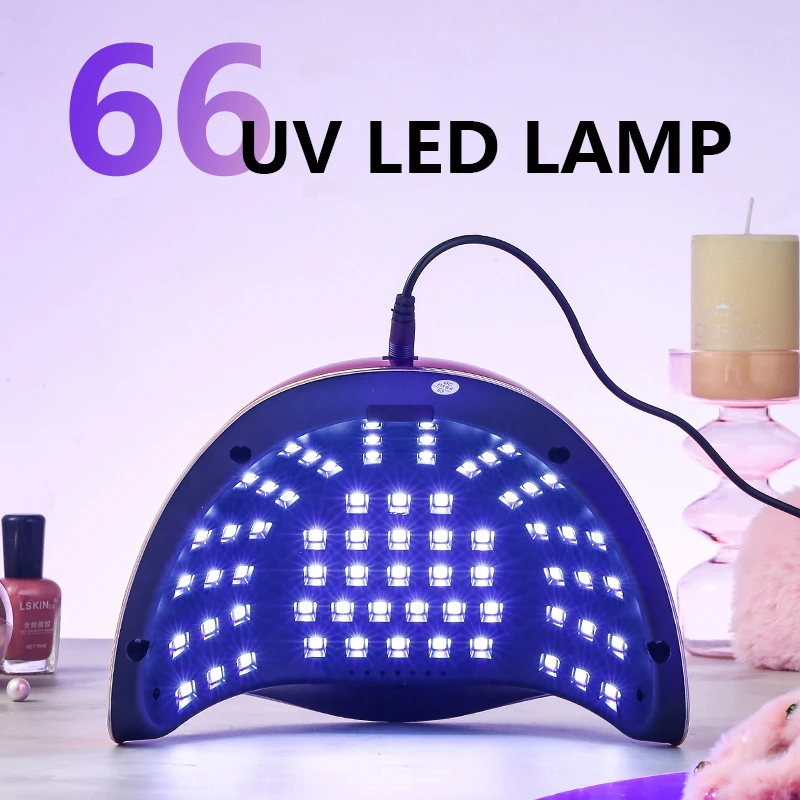 280W 66 LEDs UV LED Nail Lamp for Professional Nails Gel Polish Fast Curing Electroplated Dryer Drying UV Light Lamps