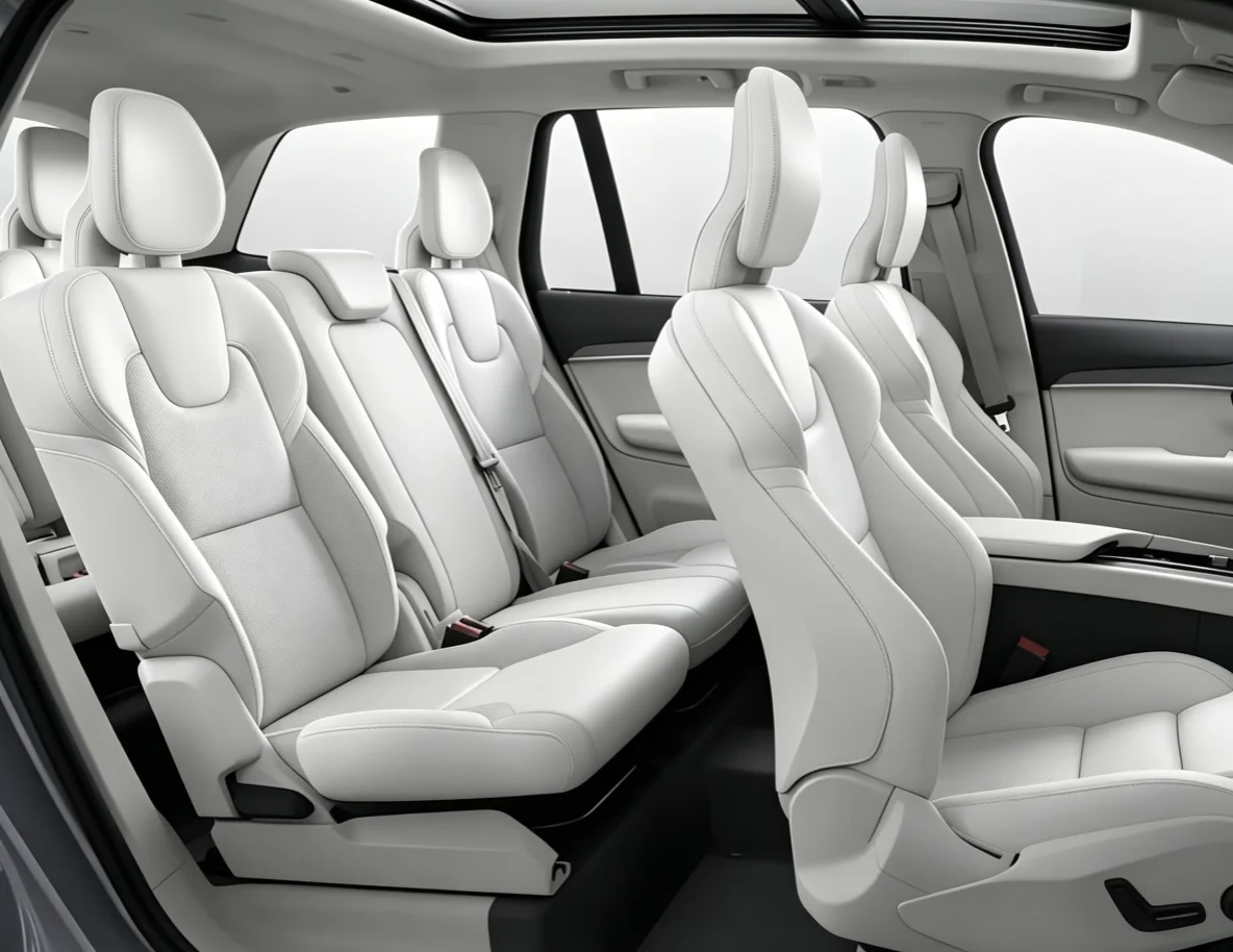 Für Volvo XC90 2025 5-Sitzer Maßgefertigte Autositzbezüge Luxuriöses Nappa-Leder 100% Passgenau Innenraum-Zubehör 360 ° Vollständige Abdeckung – Detail 8