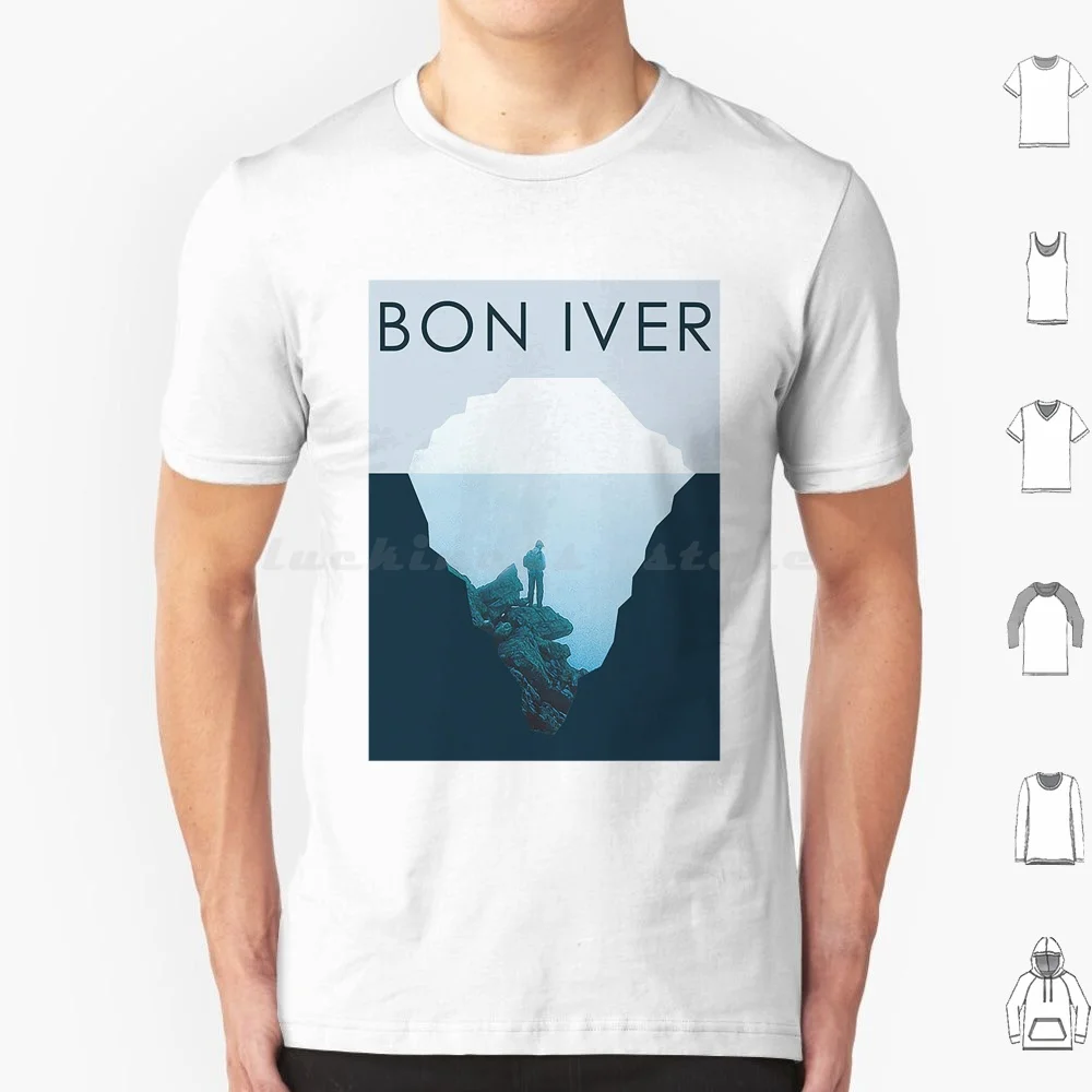 Camiseta Vintage de Bon Iver, camiseta fresca de algodón 6xl, banda acústica de Bon Iver, Flume Folk para guitarra Indie Justin Vernon Bon Iver Tour