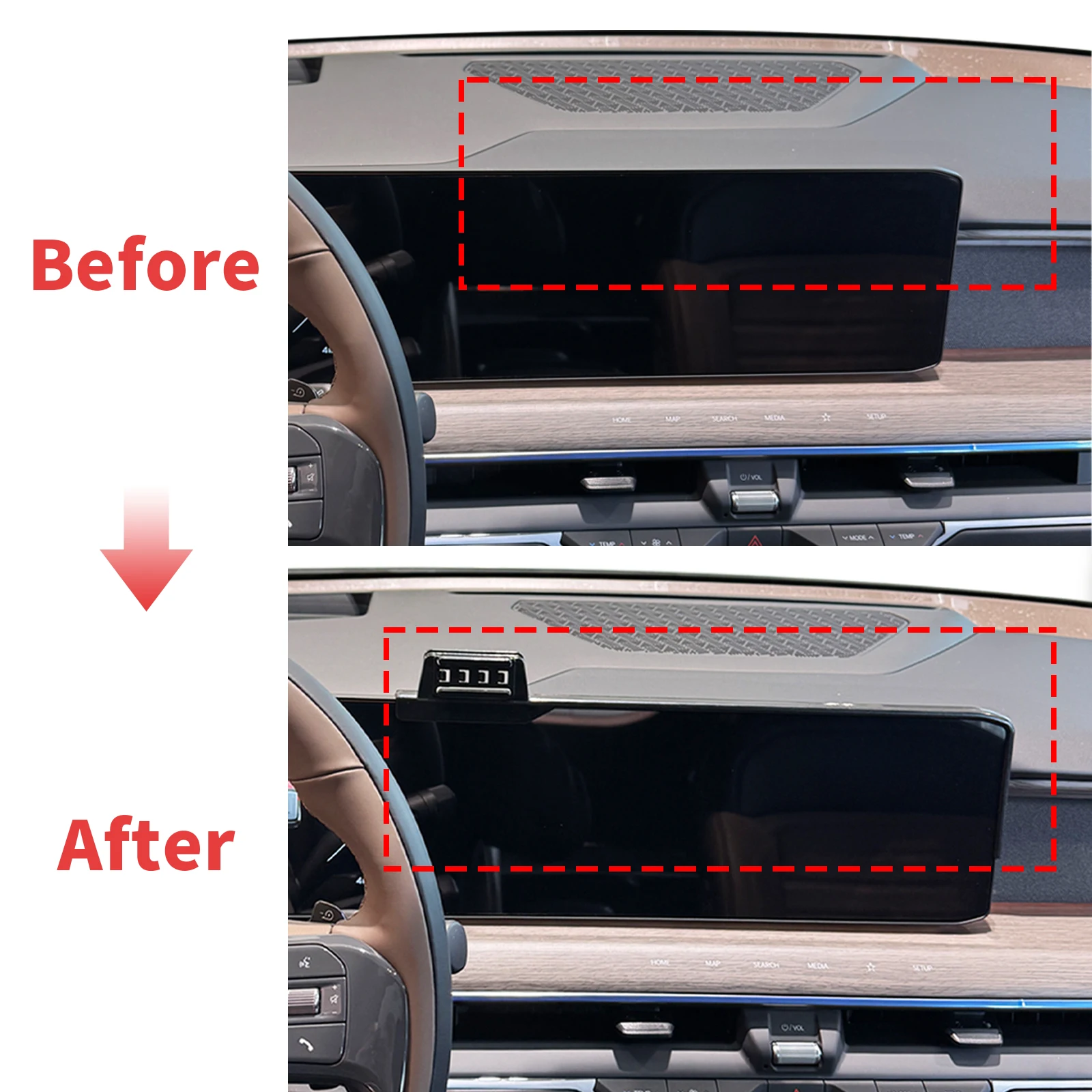 

fit for KIA EV9 2023 2024 2025 2026 Anti-Shake Screen Base Phone Holder Mount Stand ​​ Dedicated Car​​ accessoire