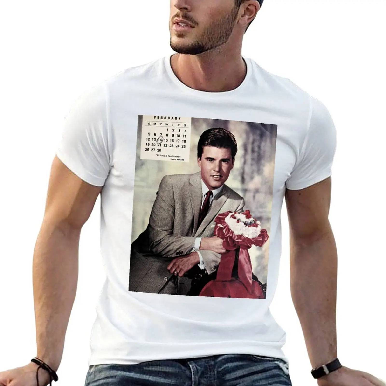 

RICKY NELSON Valentine's Day 1961 T-Shirt cotton t shirts man 100% t shirt man cotton t shirts for man slim fit T-Shirt