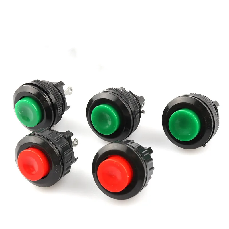 10 PCS DS-500 DS-501 Arcade Game Machines Non-Latching 14mm Diameter Red Cap Momentary Push Button Switch