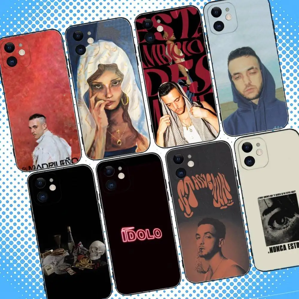 

C T-Tangana El Madrileno Phone Case For iPhone 17,16,15,14,13,12,11,Pro,Max,Plus,Air,X,XS,XR,SE,8,7,Mini,Soft Black Case