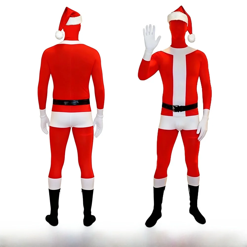 

Новый обтягивающий комбинезон Cisas S Claus с 3D цифровым принтом для мальчиков, костюм для ролевых игр, сценический костюм из полиэфирного волокна
