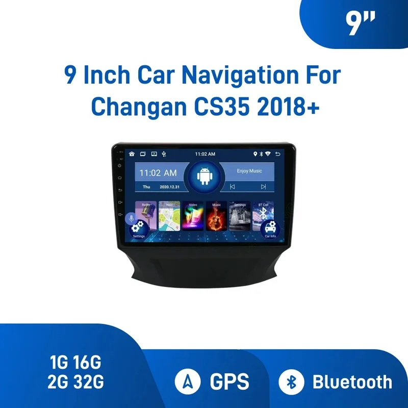9 Inch Android Car Navigation for Changan CS35 2018+,Touch Screen GPS Bluetooth WiFi Apple CarPlay Android Auto