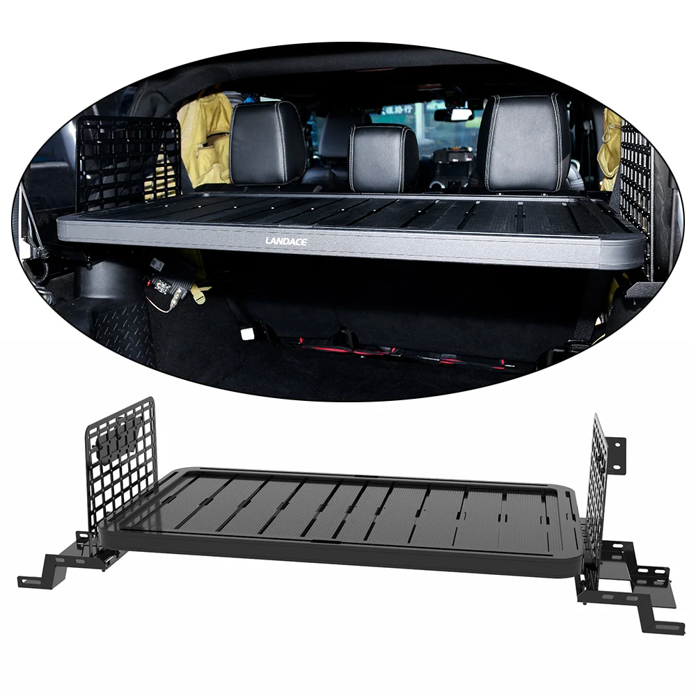 Auto Accessories car interior shelf rack aluminum alloy car trunk boot luggage shelf For Jeep Wrangler JK