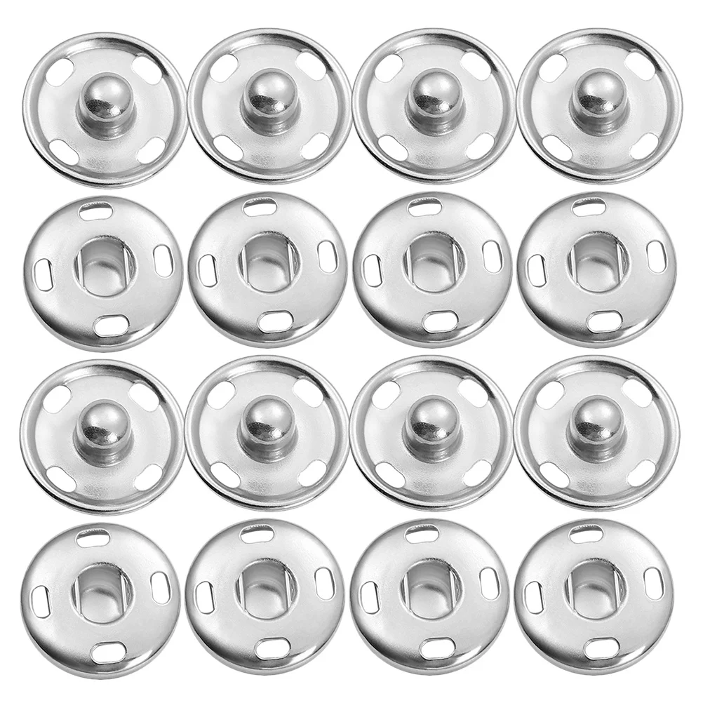 

100 Pcs Jacket Snaps Replacement Coat Buttons Fasteners Sew Clasps for Clothing Jean Metal and