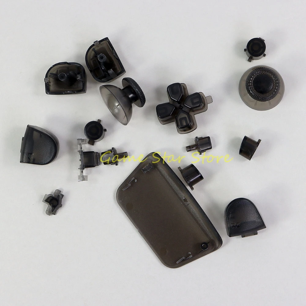1set Full Set Clear Buttons Joystick Cap L1 R1 L2 R2 ABXY D-pad Key Kits for PlayStation5 PS5 V2.0 Controller
