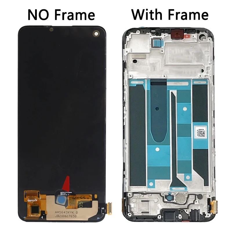 Imagem -02 - Tela Amoled para Realme Display Lcd Digitizer Touch Screen Peças de Reparo com Impressão Digital Rmx3085 Rmx3241