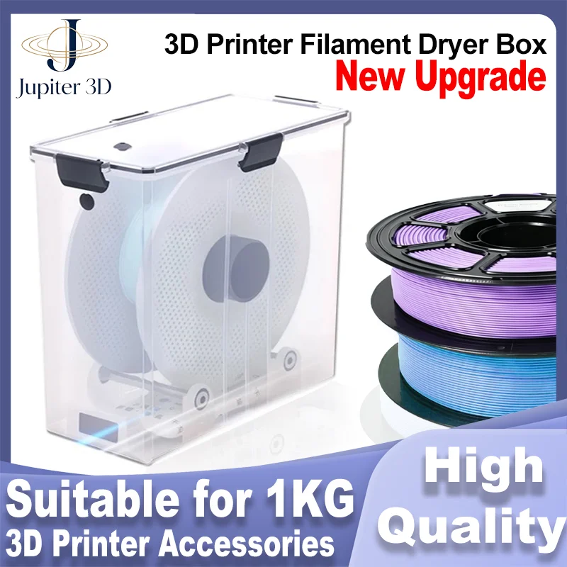 Image of 3D-Druck-Filament-Aufbewahrungsbox – Luftdichter Behälter für 1KG Filamentspulen, Kompatibel mit PA Nylon, PLA, PVB, PETG