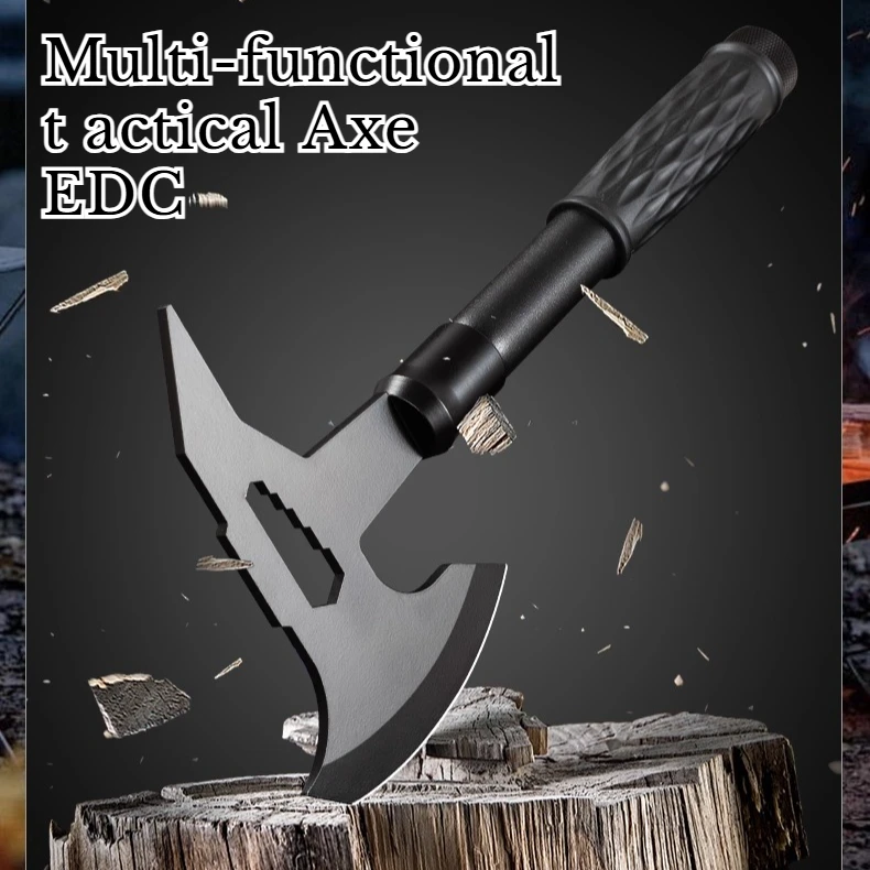 NEW High-quality 420 Stainless Steel Tactical Fire-fighting Hand Axe Portable Wood-splitting EDC Outdoor Fire-fighting Tools