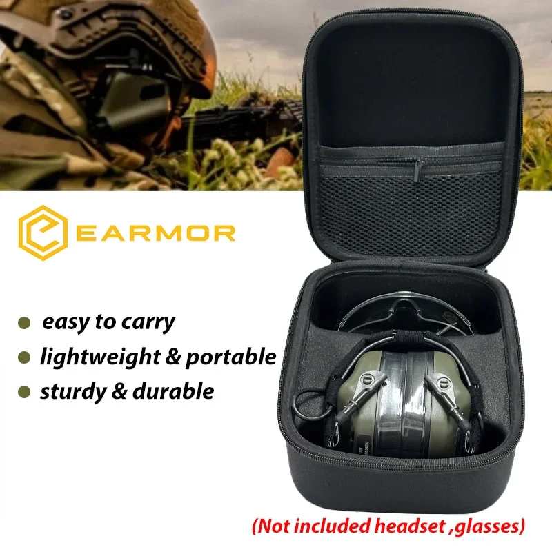 EARMOR Tactical Headphone Hard Storage Case, Portable Lightweight Headphone Case, Waterproof M31/M32/ M31H/M32H Headphones