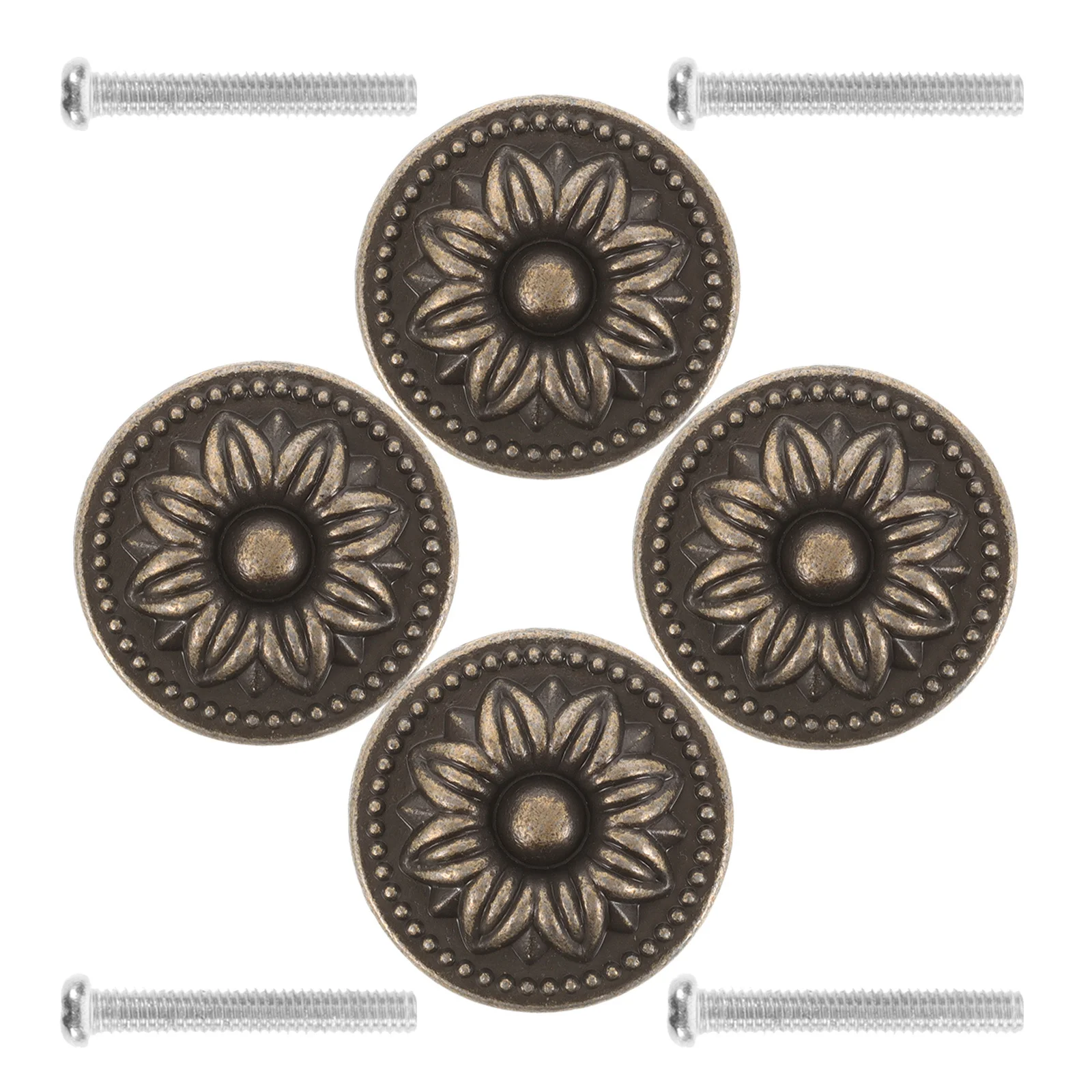 

4Pcs European Style Cabinet Pull Handles Zinc Alloy Durable Drawer Knobs for Cabinet Furniture Accessories Drawer Knob