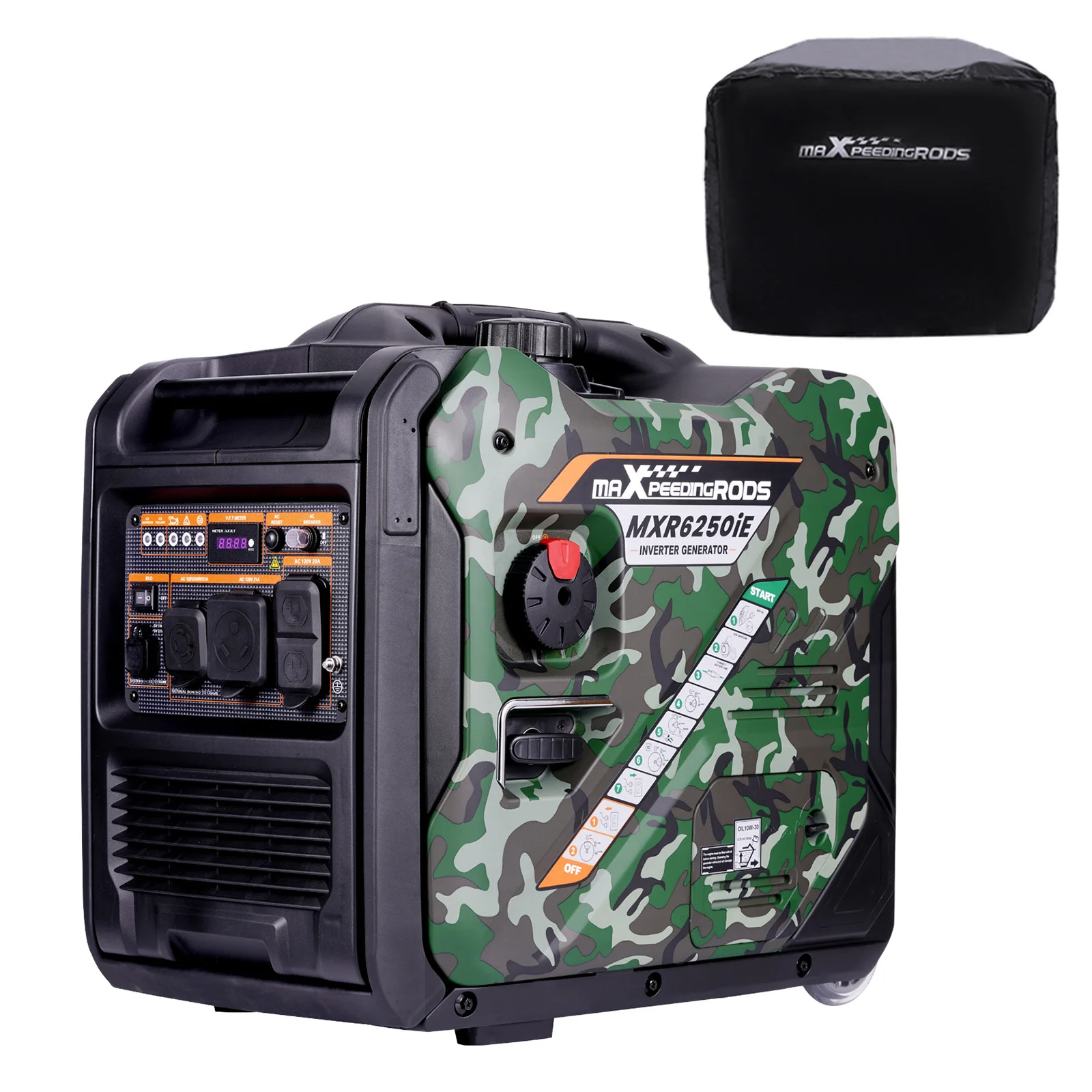 

5500 Watt Portable Powered Generator 5000W ECO Mode w/ USB Outlet 120V/240V