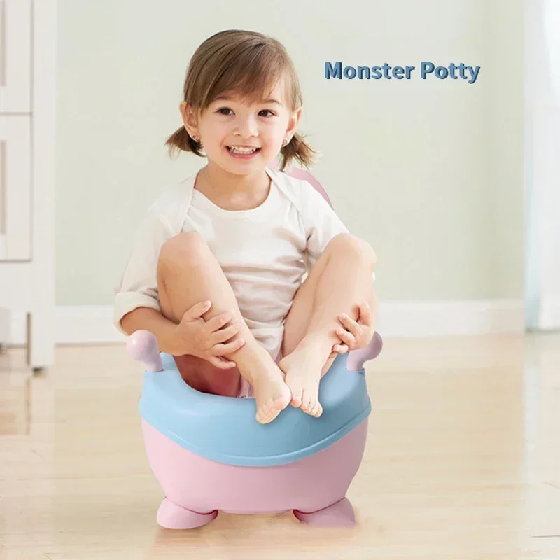 Children's Potty Seat Toilet Cartoon Monster Potty Baby Drawer Toilet 1-6 Years Old Boys and Girls Baby Thickened Potty Basin