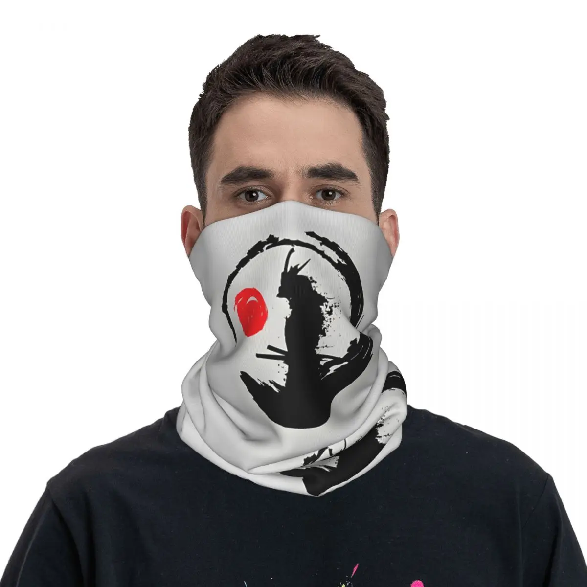 Armored Samurai Bandana Neck White Scarf Multi-use Headwear Fishing Unisex Adult Winter