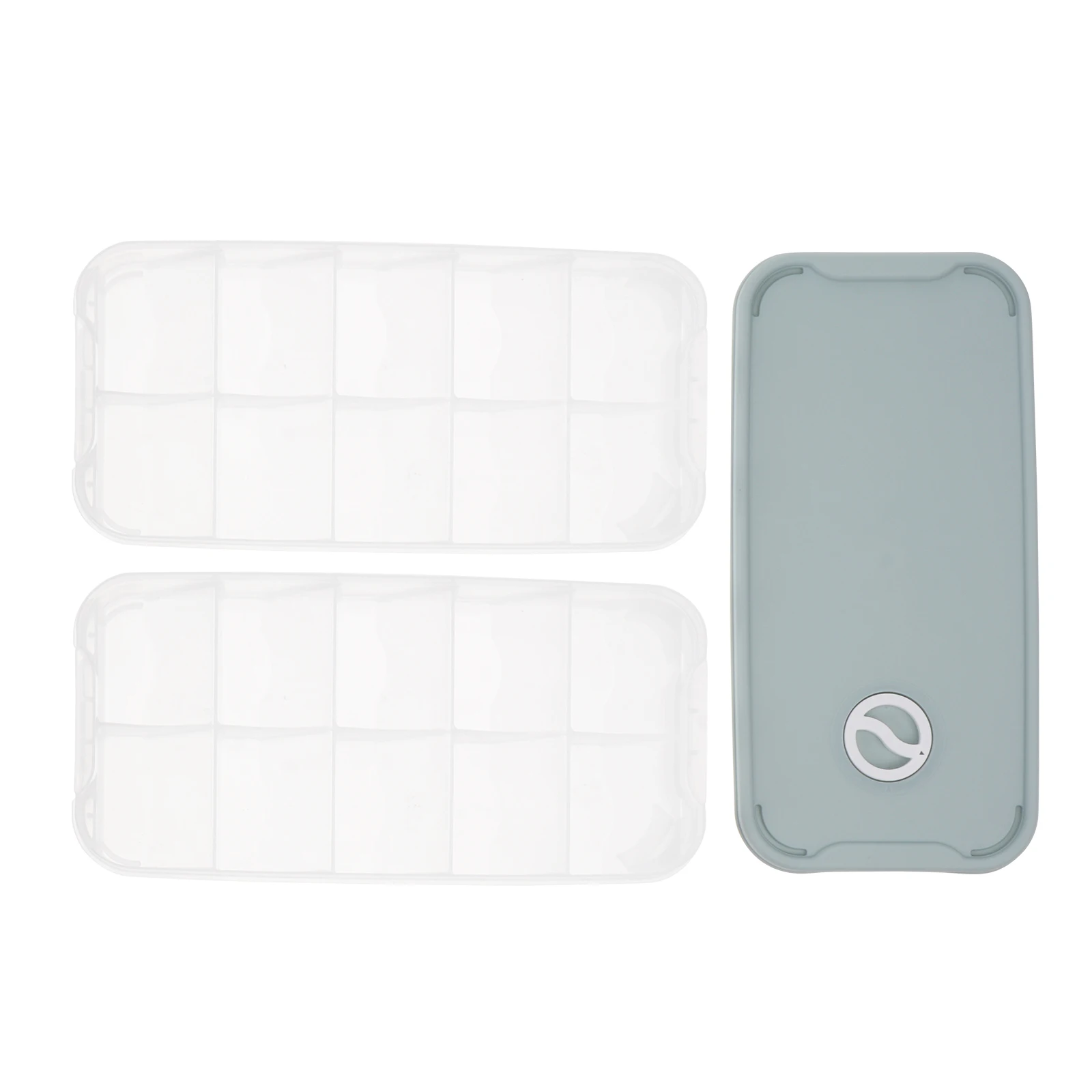 

Dumpling Storage Box 2 Layer Fresh Keeping Containers Foldable Tray Blue Kitchenware Airtight Lid Odorless Easy Clean