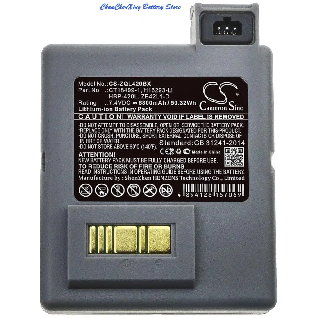 

OrangeYu 6800mAh Battery CT18499-1 H16293-Li HBP-420L ZB42L1-D for Zebra P4T RP4T RP4