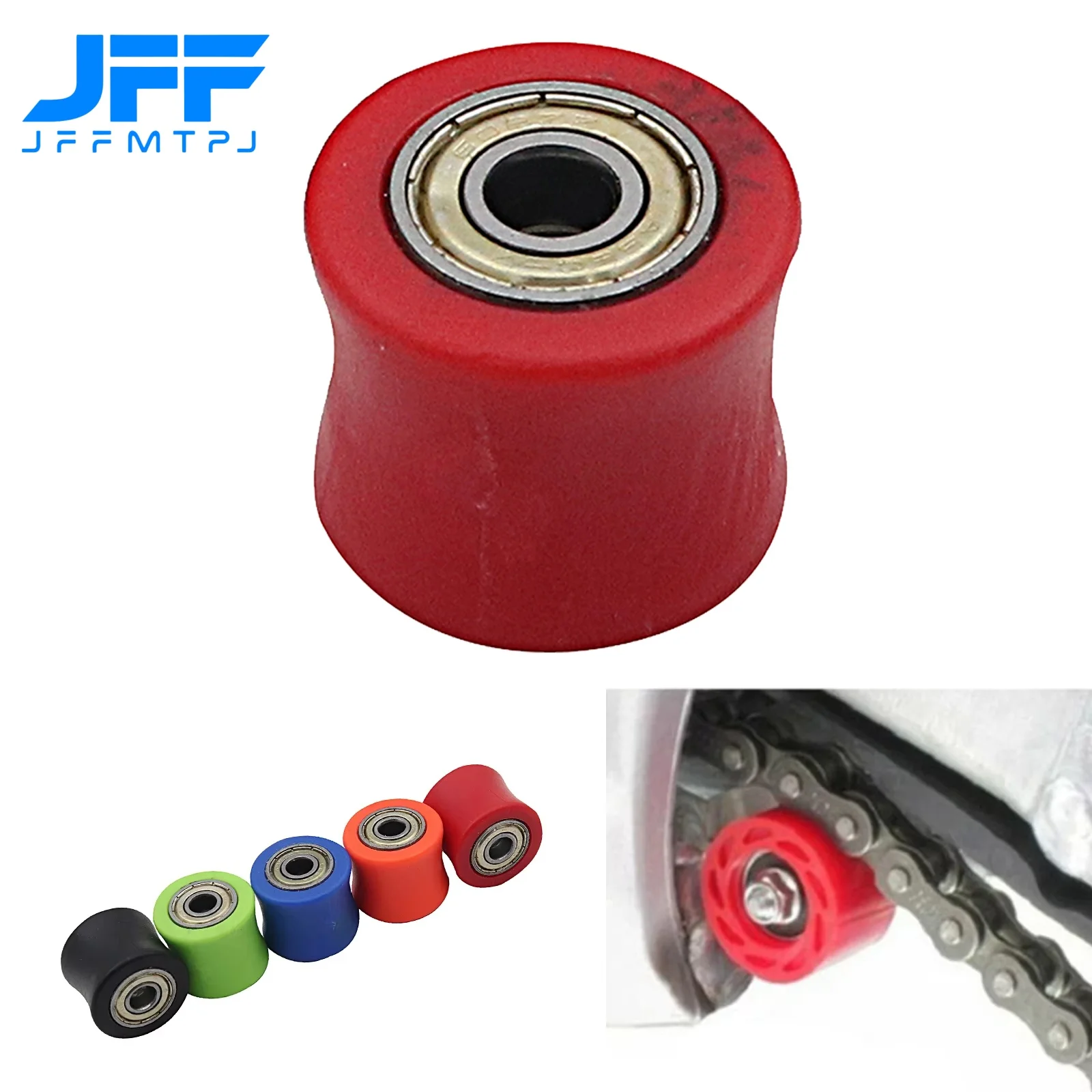 Motorcycle Motorbike 8mm or 10mm Chain Roller Tensioner Pulley Wheel Guide for XR CR CRF 125 250 450 Pit Pro Dirt Bike Motocross