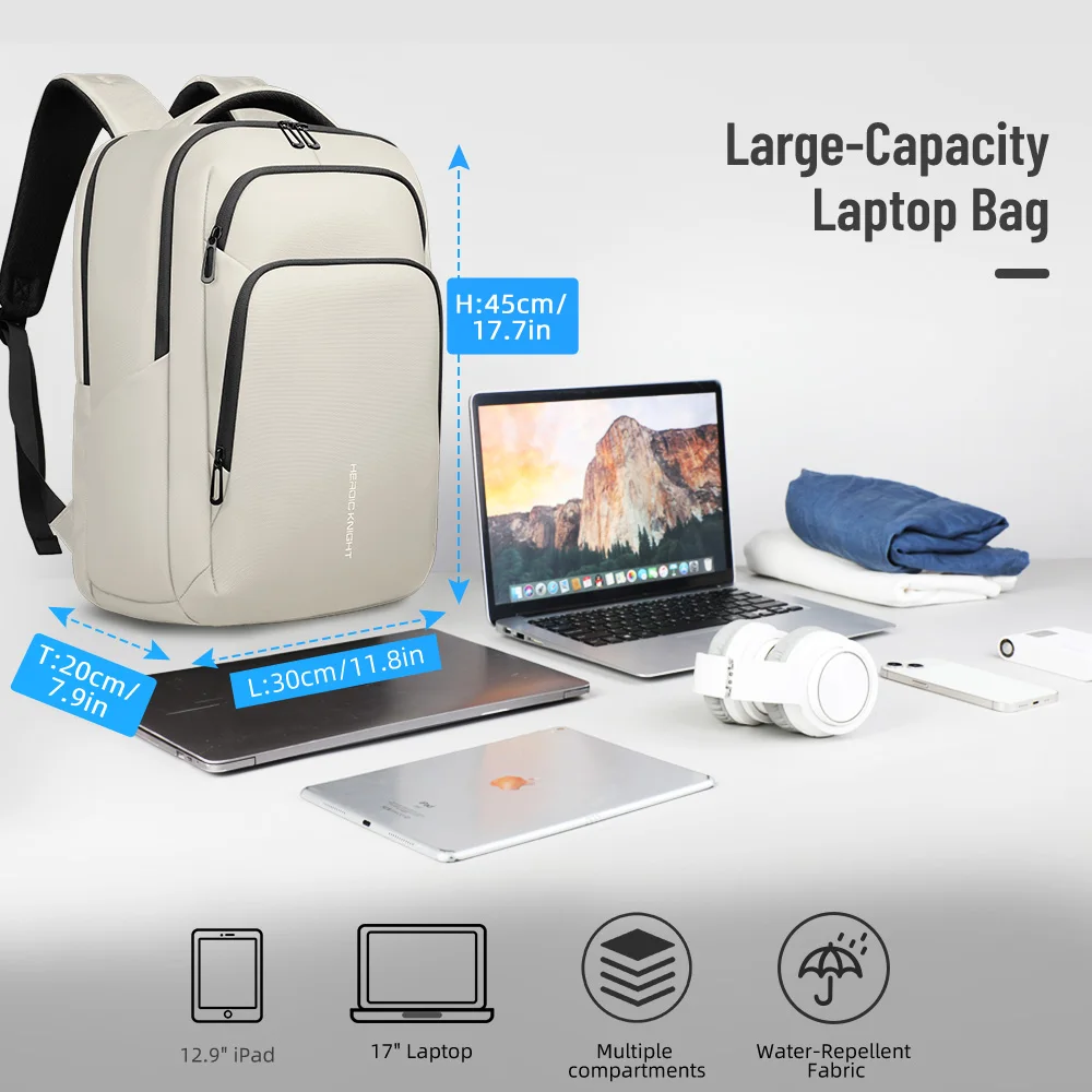 Obrázek 7: HK water-repellent commuter podnikání batoh 17-inch large-capacity muži notebook batoh vysoká kvalita lehoučké elita batoh