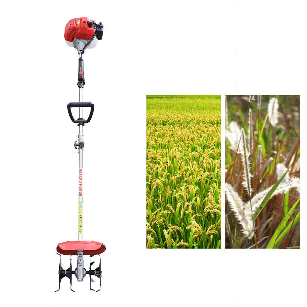 

42.7cc 2Stroke Air-cooled Micro Tillage Weeder Cultivator Soil Gas Tiller Garden Farm Plant Yard Tilling Hine