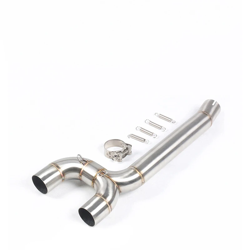 51MM For Yamaha FZ6 FZ6N FZ6S 2004-2011 Motorcycle Exhaust Muffler Pipe Connect Tube Slip On Black Escape Silencer Mid Link Pipe view 5