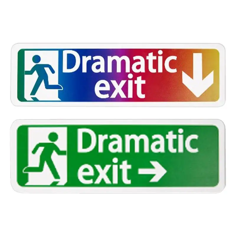 Dramatic Exit Door Sign Funny Colorful Soliciting Sign Wall Sign For Garage Restaurant Bar Room Decoration Wall Decoration Home