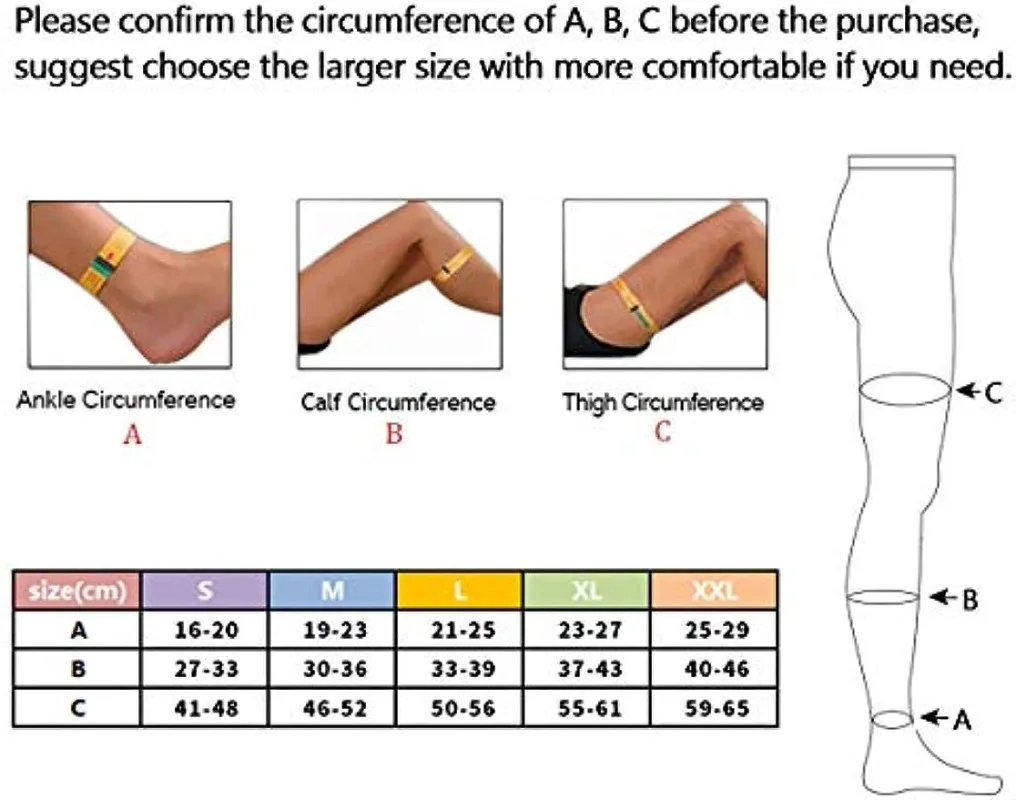 Medical Compression Pantyhose 30-40 Mmhg Closed Toe Support Gradient Treatment