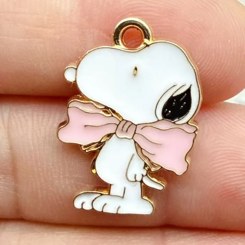 10/20/30Pcs Snoopy Heart Guitar Keychain Accessories