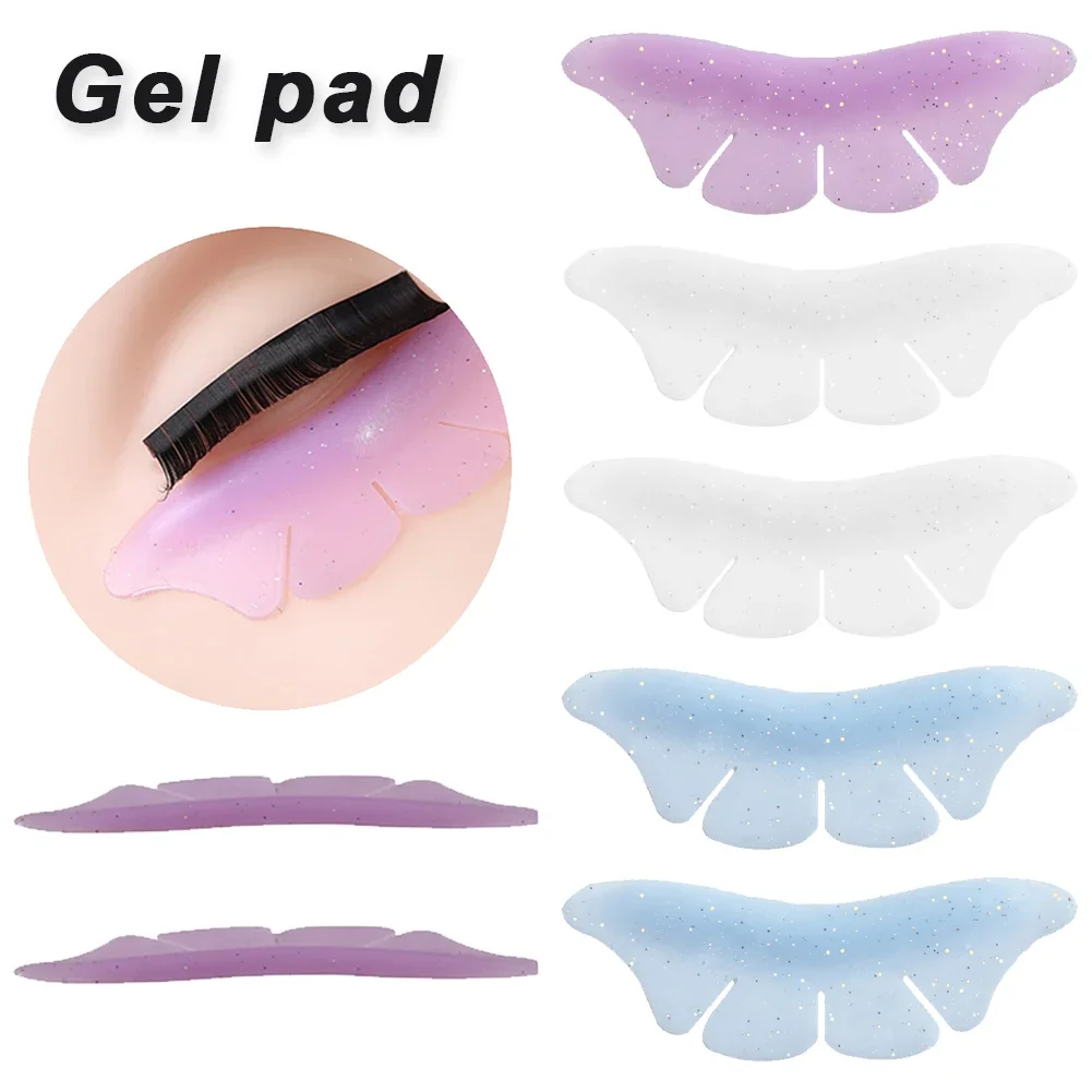 1 Pair Lash Lift Silicone Pads Reusable Under Eye Glitter Butterfly Shape Eyelash Perm Curler Applicator Makeup Accessories Tool