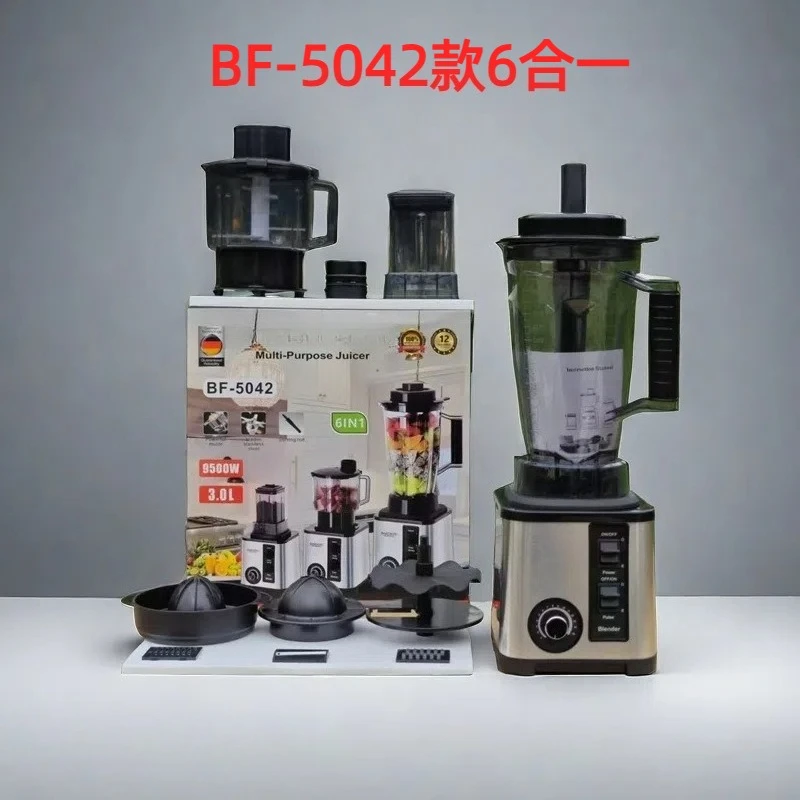 

3L 6-in-1 Blender Commercial-Grade Stainless Steel High-Power Pure Copper Mixer Meat Grinder, Ice Crusher, Juicer