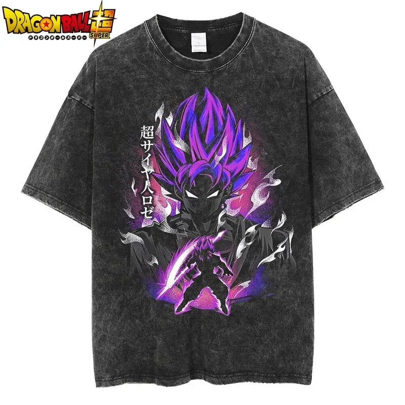 

Men's T-shirt Dragon Ball Z Goku Vegeta Summer Oversized O-collar S-3xl Saiyan Harajuku Trend Y2k Streetwear Vintage Cool Tops